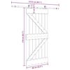 vidaXL Sliding Door with Hardware Set 90x210 cm Solid Wood Pine