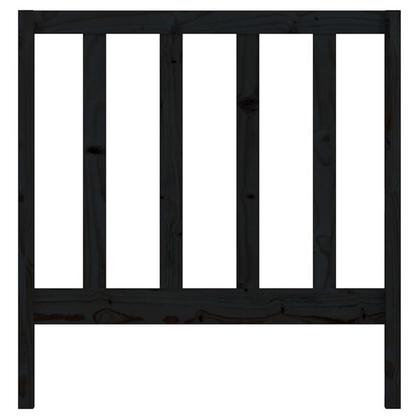 vidaXL Bed Headboard Black 96x4x100 cm Solid Wood Pine