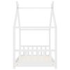 vidaXL Kids Bed Frame White Solid Pine Wood 80x160 cm