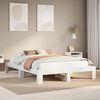 vidaXL Bed Frame without Mattress White 140x200 cm Solid Wood Pine