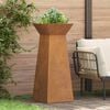 vidaXL Pillar Planter Silver 40 x 40 x 100 cm