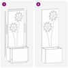 vidaXL Garden Privacy Screen Floral Sliver 50 x 140 cm Stainless steel