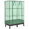 vidaXL Garden Planter with Greenhouse Cover&Wheels 2 pcs Brown PP