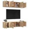 vidaXL 6 Piece TV Cabinet Set Sonoma Oak Engineered Wood