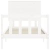 vidaXL Bed Frame without Mattress White 100x200 cm Solid Wood Pine