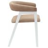 vidaXL Dining Chairs 2 pcs White 54 x 57 x 73 cm Solid Rubber Wood