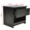 vidaXL Nightstand with One-Drawer Black 2 pcs
