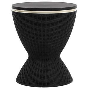 vidaXL 3-in-1 Ice Cooler Table Black Polypropylene