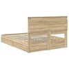 vidaXL Storage Bed with Drawer Sonoma Oak 160 x 200 cm Engineered Wood