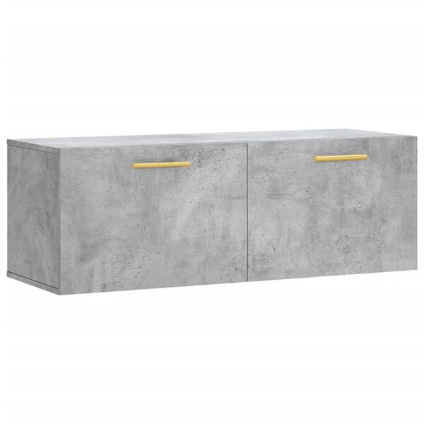 vidaXL Wall Cabinet Concrete Grey 100x36.5x35 cm Engineered Wood