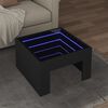 vidaXL Coffee Table with Infinity LED Black 50x50x30 cm