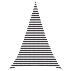 vidaXL Sunshade Sail 4 x 5 x 5 m HDPE Triangular Anthracite and White
