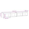 vidaXL TV Cabinets with LED Lights 2 pcs Concrete Grey 100x30x30 cm