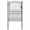 vidaXL Fence Gate with Spikes EMMEN 104 x 147 cm Lockable