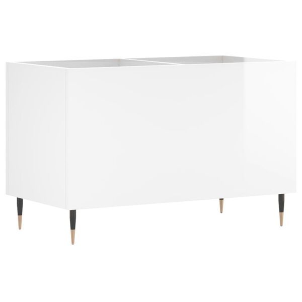 vidaXL Record Cabinet High Gloss White 74.5x38x48 cm Engineered Wood