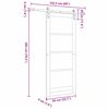 vidaXL Sliding Door ORKDAL Natural 83 x 202 cm