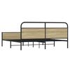 vidaXL Metal Bed Frame without Mattress Sonoma Oak 193x203 cm
