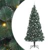 vidaXL Artificial Pre-lit Christmas Tree with Ball Set Green 240 cm
