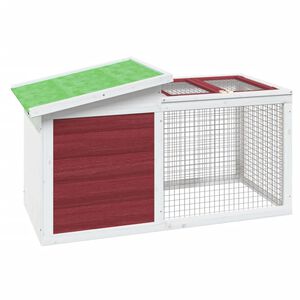 vidaXL Rabbit Hutch Mocha 100,5x54x55 cm Solid Wood Pine