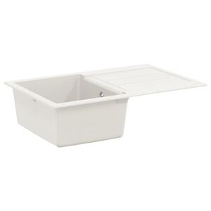 vidaXL Sink White 780 x 500 mm 80% Quartz and 20% Resin