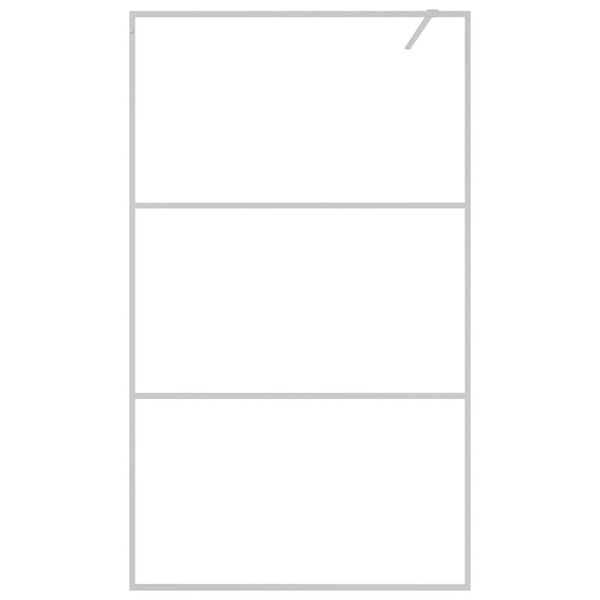 vidaXL Walk-in Shower Wall Silver 115x195 cm Clear ESG Glass