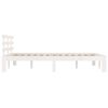 vidaXL Bed Frame without Mattress White Solid Wood 180x200 cm Super King