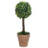 vidaXL Artificial Boxwood Plants 2 pcs with Pots Ball Shaped Green 56 cm