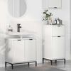 vidaXL Bathroom Furniture Set 2 pcs White Engineered Wood and Metal