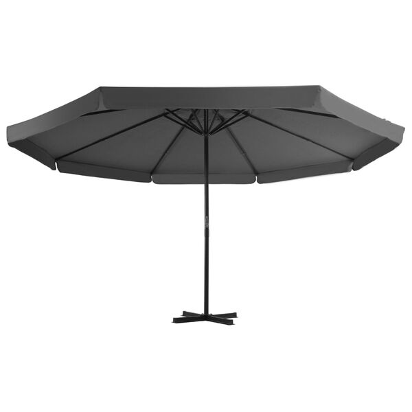 vidaXL Garden Parasol with Portable Base Anthracite