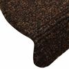 vidaXL Stair Mats Self-adhesive 15 pcs 65x21x4 cm Brown Half Round Large