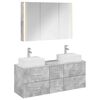 vidaXL Bathroom Furniture Set 4 pcs Concrete Grey 103.5 x 15.5 x 70 cm