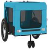 vidaXL Pet Bike Trailer Blue and Black Oxford Fabric and Iron