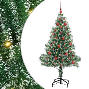 vidaXL Artificial Christmas Tree Snow Flocked with LED Light 150 cm