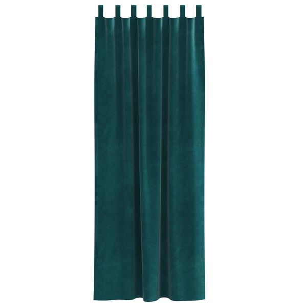 vidaXL Blackout Curtains 2 pcs Dark Green 140 x 260 cm Velvet