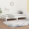 vidaXL Pull-out Day Bed without Mattress White 2x(90x190) cm