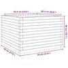 vidaXL Garden Planter 70x70x46 cm Solid Wood Douglas