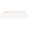 vidaXL Sandbox with Seats White Square Solid Wood Pine