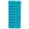 vidaXL Premium Shower Towels SOLUND 10 pcs Turquoise 70x140 cm 600 gsm