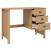 vidaXL Desk with Drawers with Drawer Hill Honey Brown 100 x 45 x 74 cm