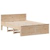 vidaXL Bed Frame without Mattress with Headboard 140x200 cm Solid Wood Pine