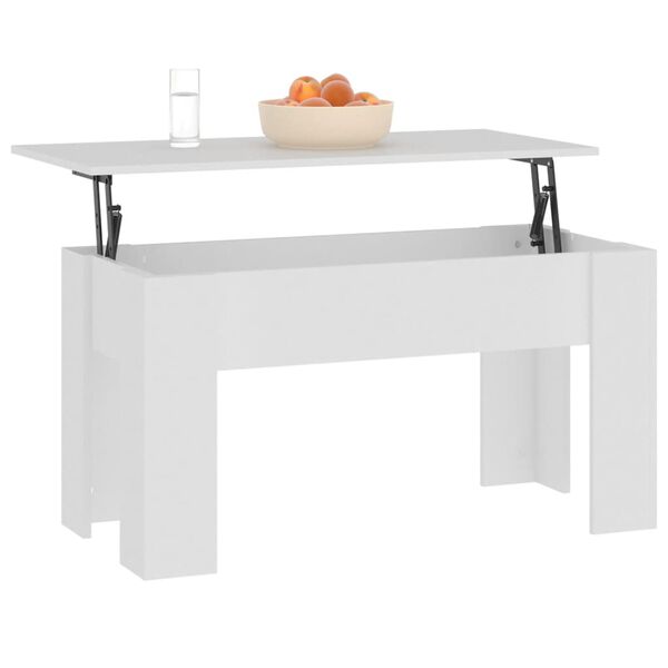 vidaXL Coffee Table White 101x49x52 cm Engineered Wood