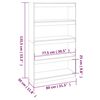 vidaXL Book Cabinet/Room Divider Black 80x30x135.5 cm Solid Wood Pine