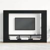 vidaXL TV Cabinet Black oak 152 x 22 x 113 cm Engineered wood