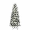 vidaXL Artificial Christmas Tree with 300 LEDs with Stand White 240 cm