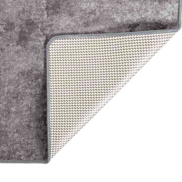 vidaXL Rug Washable 120x180 cm Grey Anti Slip