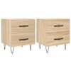 vidaXL Bedside Cabinets 2 pcs Sonoma Oak 40x35x47.5 cm Engineered Wood