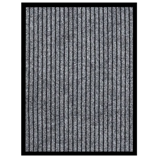 vidaXL Doormat Striped Grey 40x60 cm