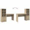 vidaXL Desk with Drawer 2 pcs Sonoma Oak