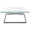 vidaXL Monitor Stand Black 100x20x8 cm Tempered Glass and Metal