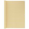 vidaXL Balcony Screen Beige 120x600 cm HDPE